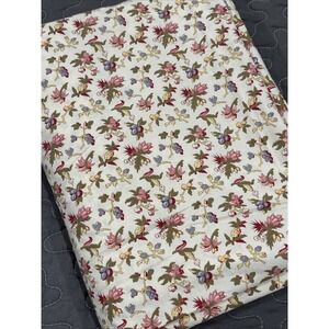 Pottery Barn Flat Sheet 78 X 102" Queen Multicolor, Floral Fruit 100% Cotton